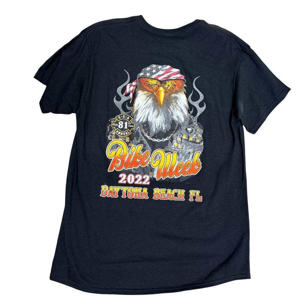 Delta Pro Weight Daytona Beach Bike Week 2022 Eagle T-Shirt Mens Large -BC